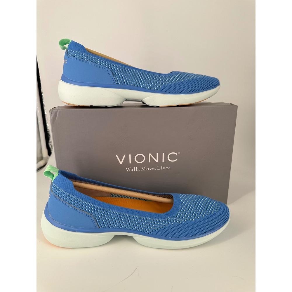 Vionic Kallie Azure Knit Ballet Flats Shoes Blue H7743F4400 Womens 8.5 M